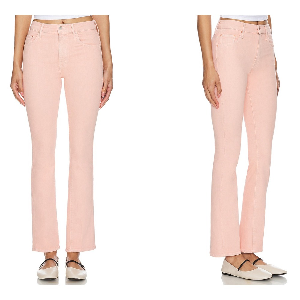 Mother Superior The Insider Hover Jeans in Peach Parfait Women 23 BootCut NWT